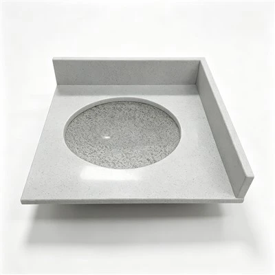 Top de banheiro de quartzo branco